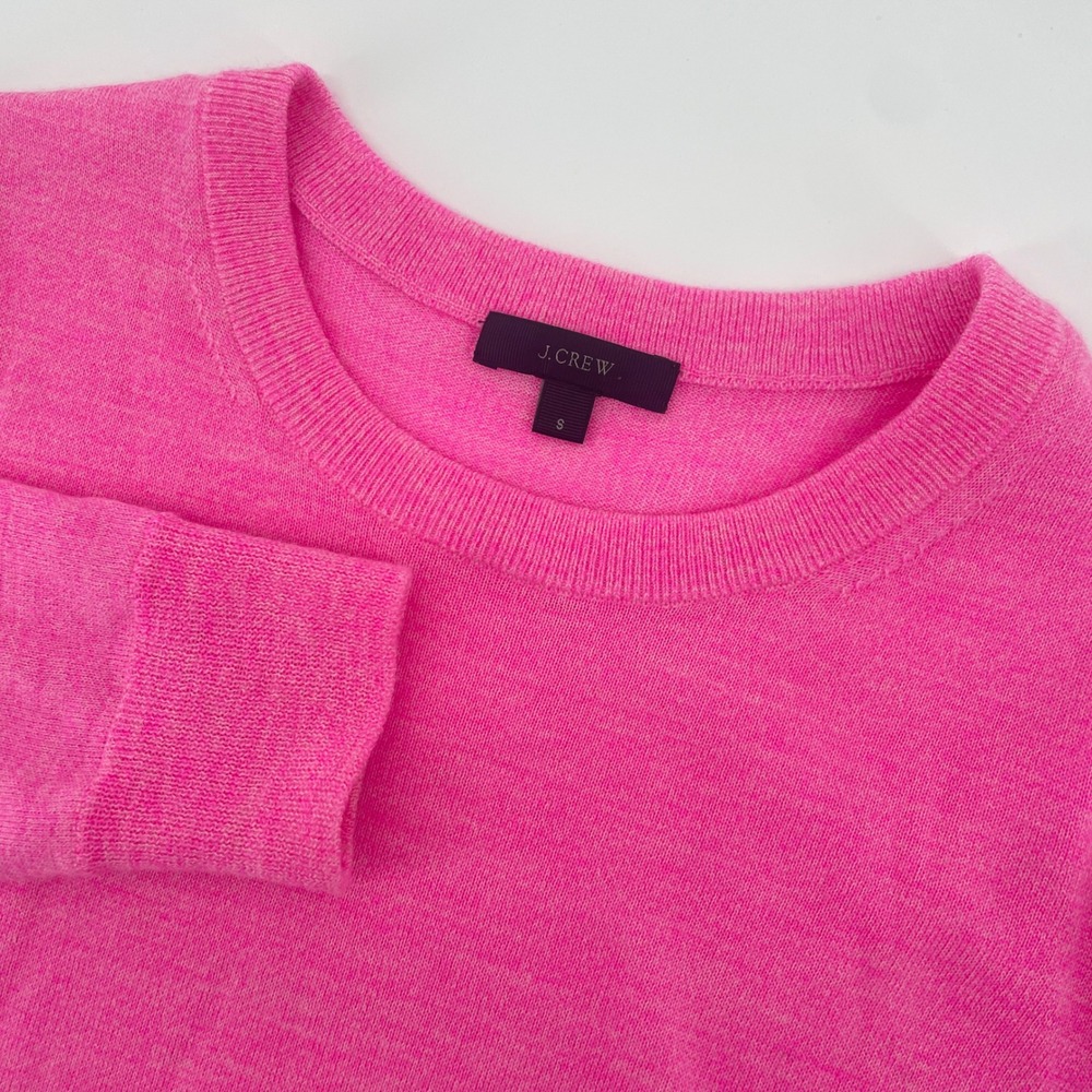 J.Crew Sweater Womens Small Pink Merino Wool Crewneck Long Sleeve Knit Top